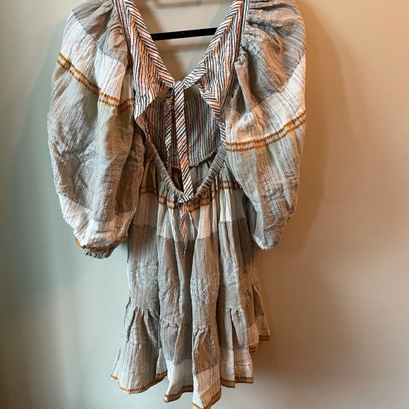 NWT Free People Cozy Striped Mini Dress in Ivory Combo size S - Picture 4 of 7